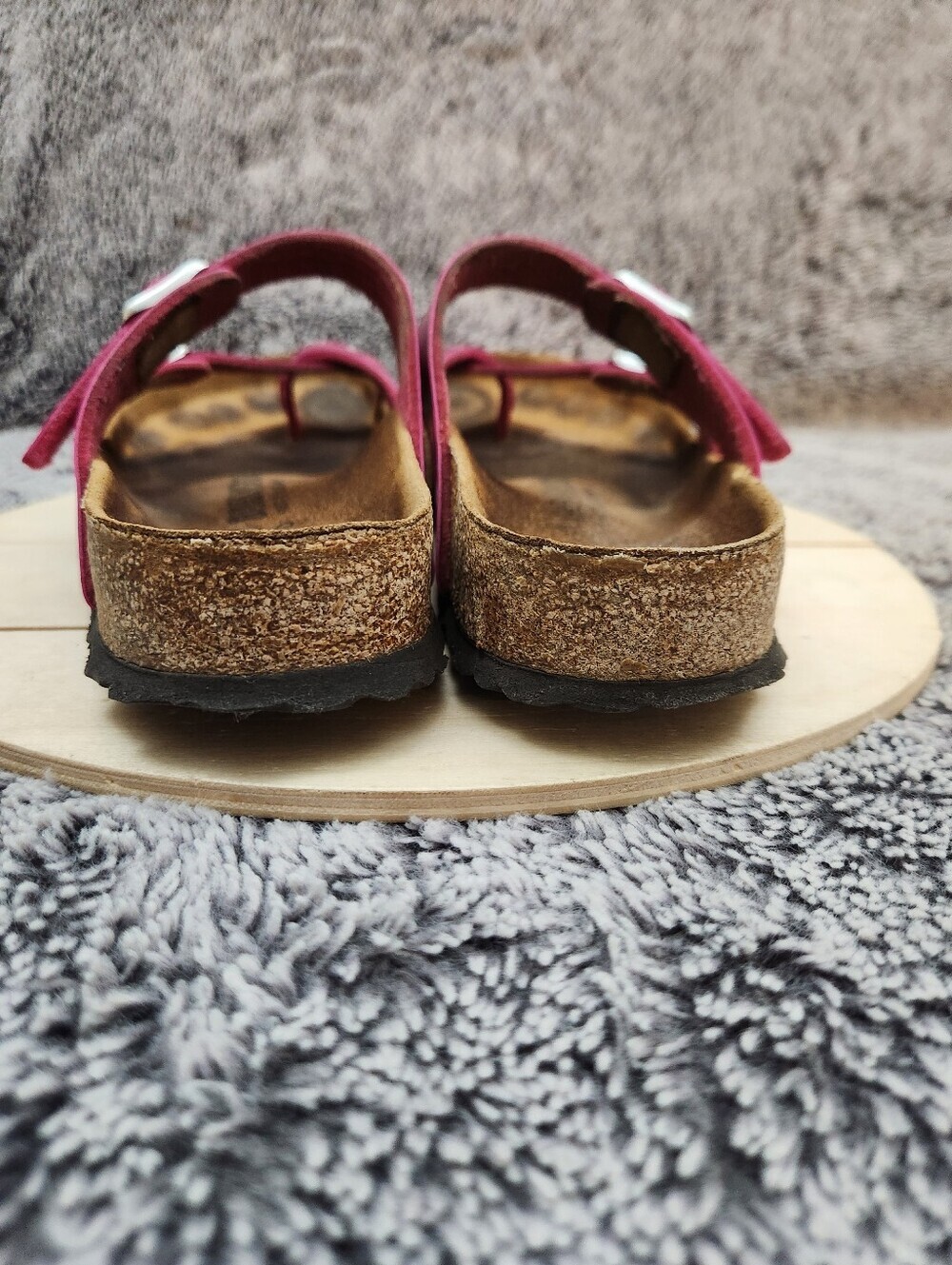 Birkenstock Mayari Icy Metallic Fuchsia Tulip Birko-Flor Sandals Women's size 7 - Picture 7 of 9